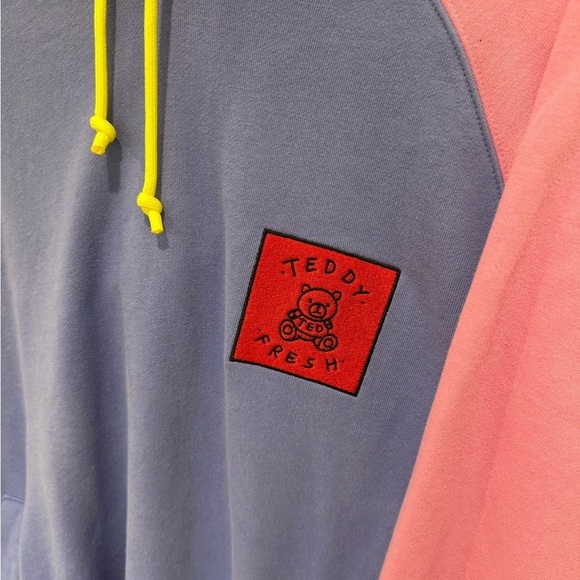 NWT SOLD OUT Teddy Fresh Colourblock Hoodie - Size M - Picture 3 of 6